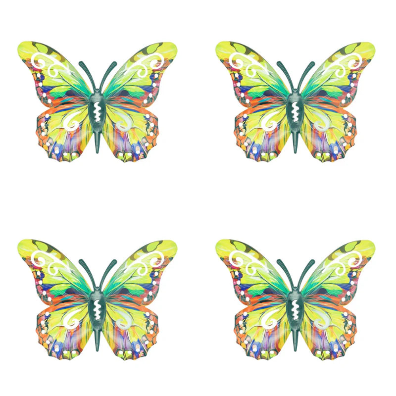 🦋Vibrant Metal Butterfly Wall Art – 4 Color Set