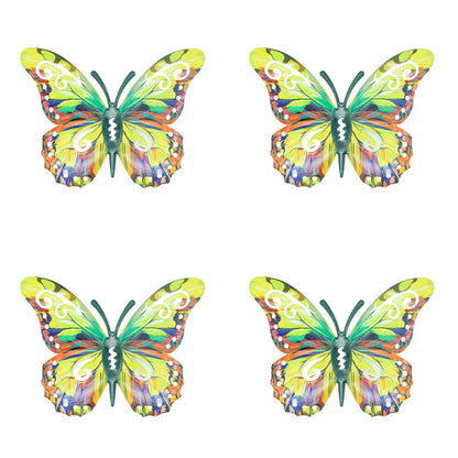 🦋Vibrant Metal Butterfly Wall Art – 4 Color Set
