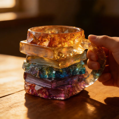 Crystal Book Stack Mug