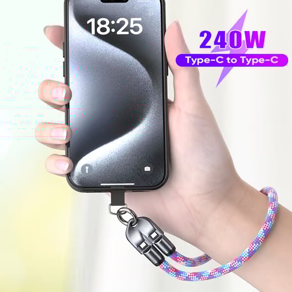 🔥 49% OFF🔥C to C 240W Charging Cable with Wearable Bracelet Design