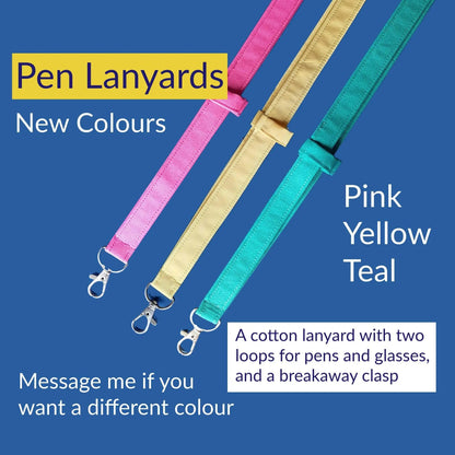 Plain Fabric Pen Lanyards