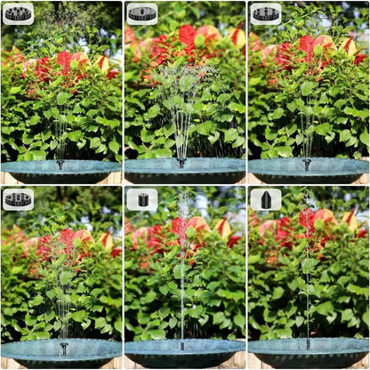 Solar Bath Fountain with 6 Nozzle
