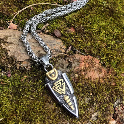 Valknut Rune Axe Necklace