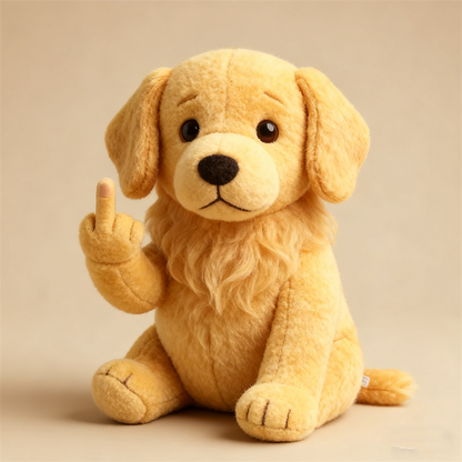 Funny Middle Finger Dog Plush Toy – The Perfect Gag Gift 🎁