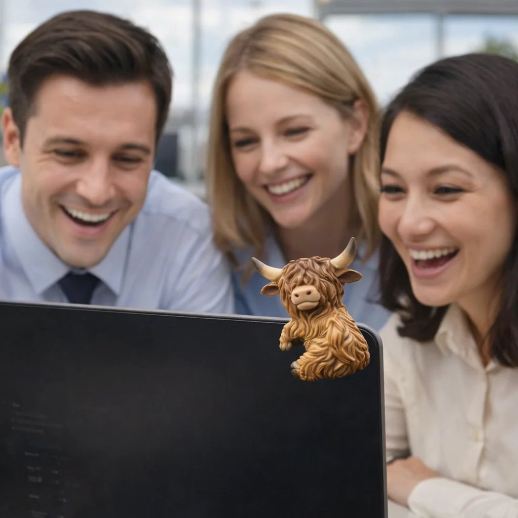 🔥Last Day 49% OFF - 🐮 Highland Cow Dashboard Decoration