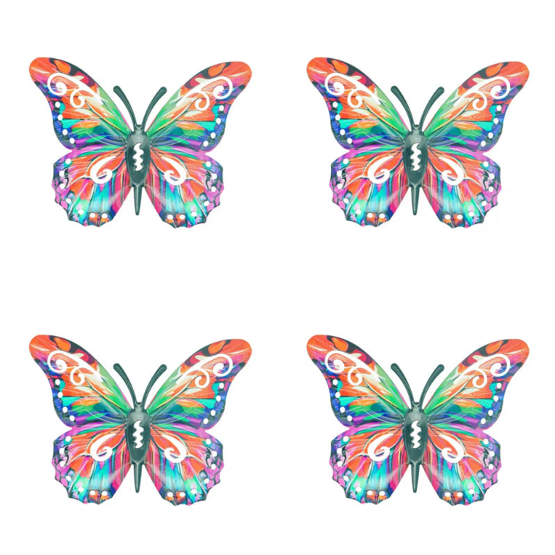 🦋Vibrant Metal Butterfly Wall Art – 4 Color Set