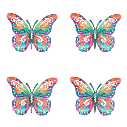 🦋Vibrant Metal Butterfly Wall Art – 4 Color Set