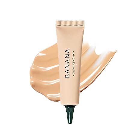 BANANA Conceal Cream, Hydrating Under Eye Cream & Dark Circle Coverage, Anti-Fine Lines & Smoothing, Non-Sticky, Korean Skincare, 0.52 oz