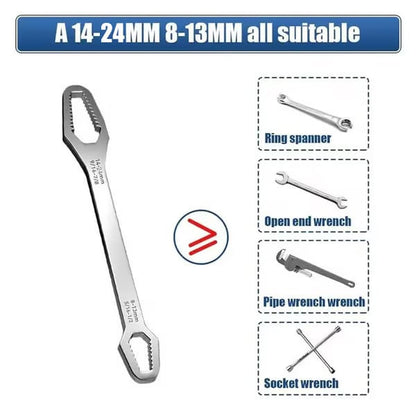 🔧Double-Ended Torx Wrench, Universal Automotive Torx Wrench 8-24mm Self-Tightening