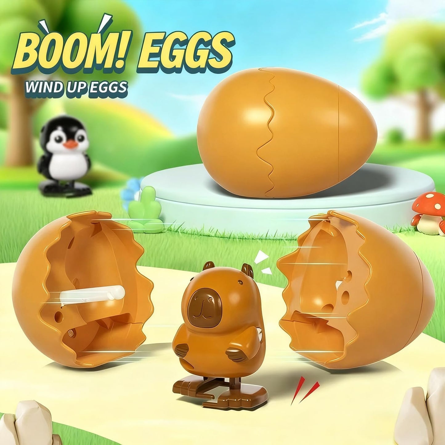 🔥Hot Sale 49% OFF - 🎁 2026 Easter’s Latest Gift: Wind-Up Animal Hatching Surprise Egg 🐣
