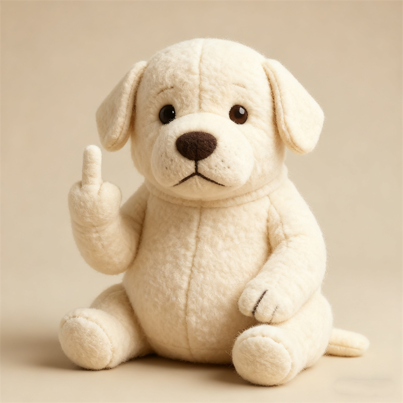 Funny Middle Finger Dog Plush Toy – The Perfect Gag Gift 🎁