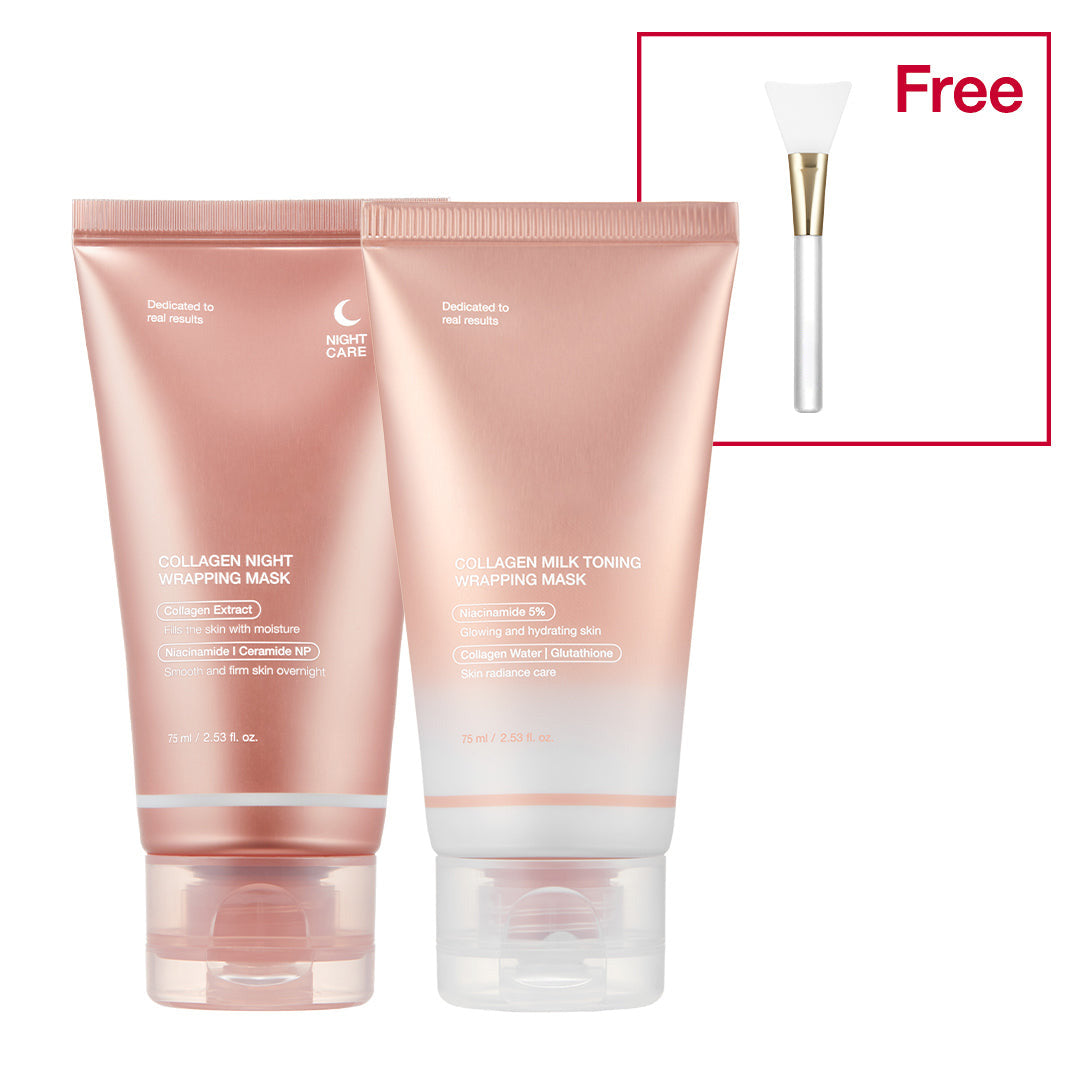 Collagen Night Wrapping Mask：Awaken Your Glow: Quick Dry Easy Peel Overnight Collagen Facial Mask