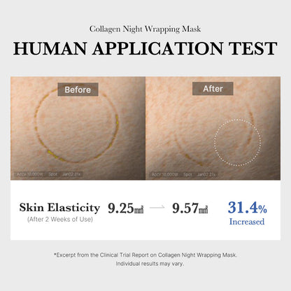 Collagen Night Wrapping Mask：Awaken Your Glow: Quick Dry Easy Peel Overnight Collagen Facial Mask