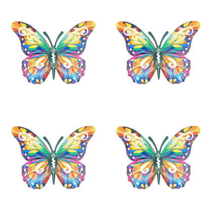 🦋Vibrant Metal Butterfly Wall Art – 4 Color Set