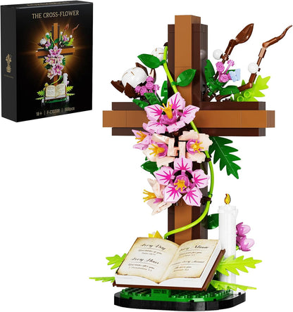 🔥Special Price $39.99 Only Today!!!💐Jesus Cross Flower Building Building Blocks Set✝️[Officially Authorized]