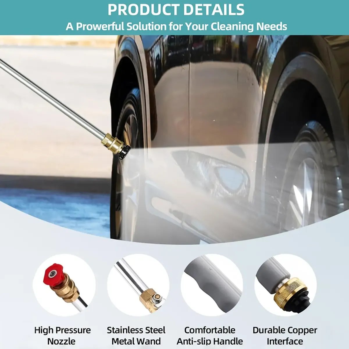 24-Hour Flash Deal🚿 Jet Nozzle Power Washer for Garden Hose – Hydro Jet High-Pressure Cleaning Wand