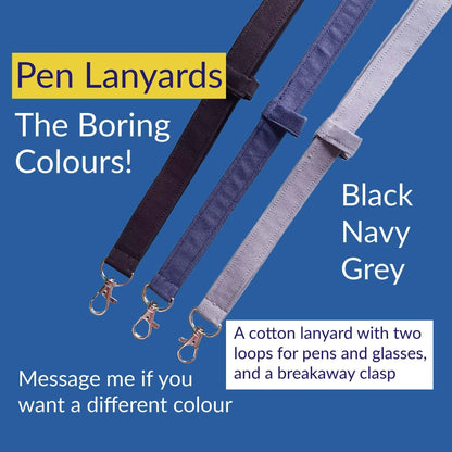 Plain Fabric Pen Lanyards