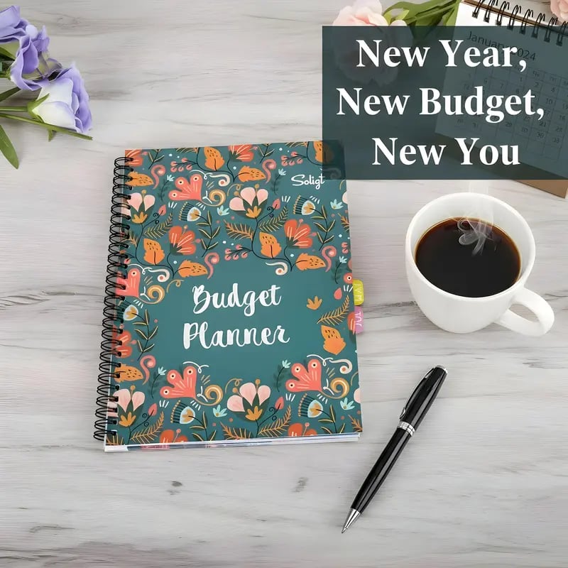 📒Soligt Monthly Budget Planner Book (Undated)