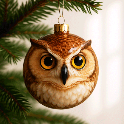 Woodland Animal Hand-Painted Christmas Balls Ornaments