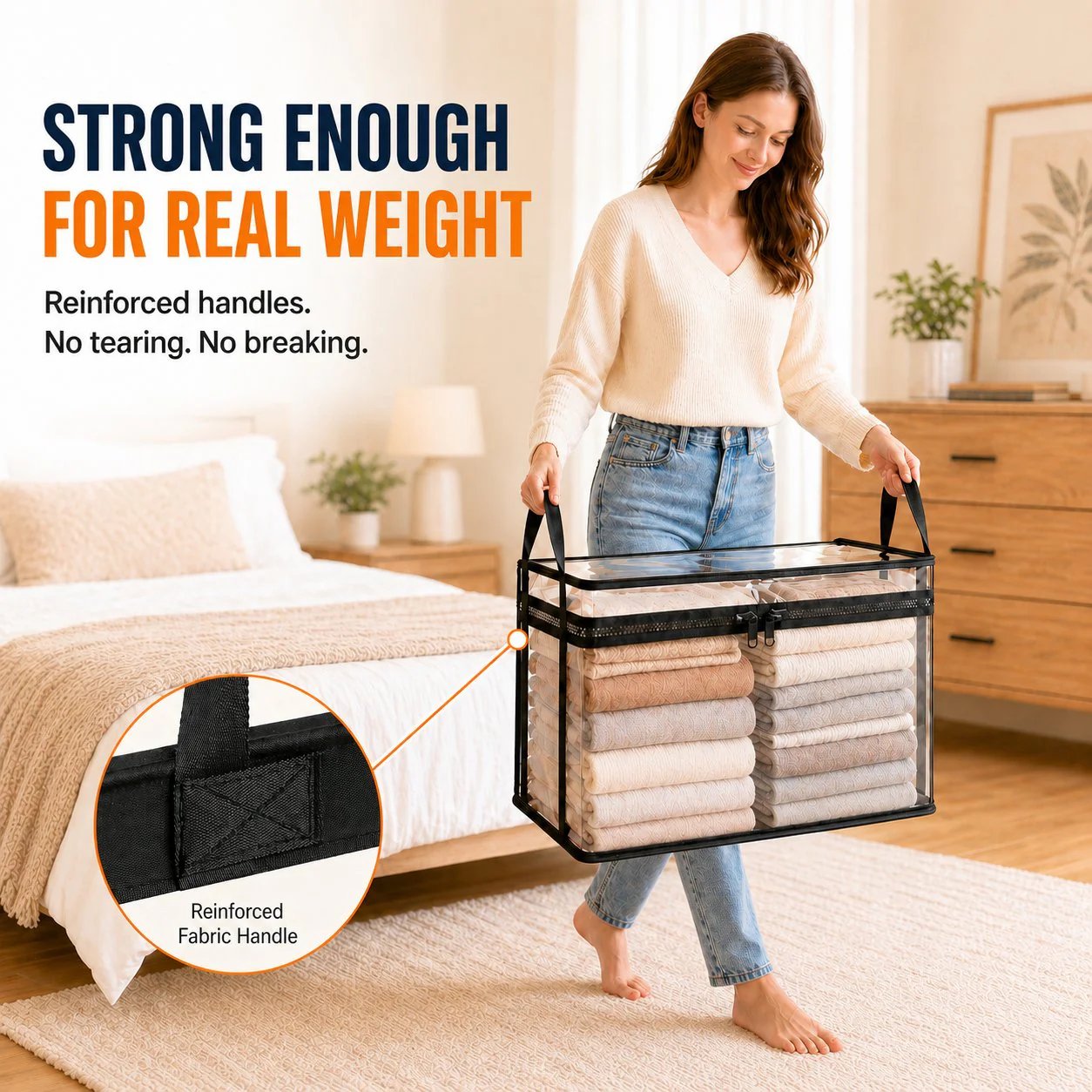🧺Large Clear Storage Box✨ Keep Your Home Organized