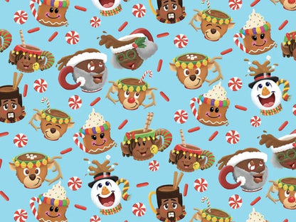 🔥LAST DAY 50% OFF - 🎅🏾Black Santa Christmas Gift Wrap Multipack - Set of 3 Rolls