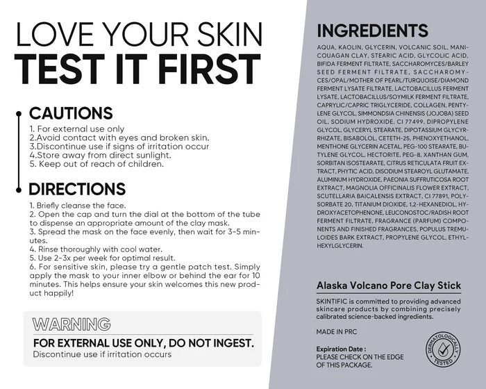 Alaska Volcano Blackhead Cleansing Mask Stick