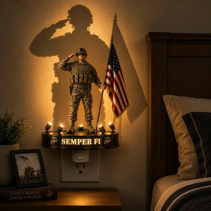 🔥LAST DAY 49% OFF- U.S. Marine Corps Semper Fi Shadow Night Light