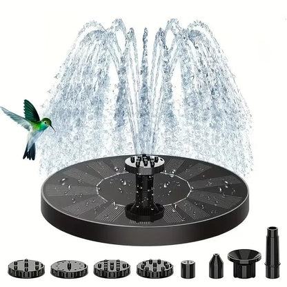 Solar Bath Fountain with 6 Nozzle