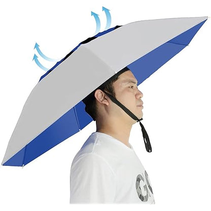 ☂️❤️Hands-Free Umbrella Hat for Adult, ☀️✨Waterproof Sun Rain UV Shield Protection Outdoor Umbrella Cap