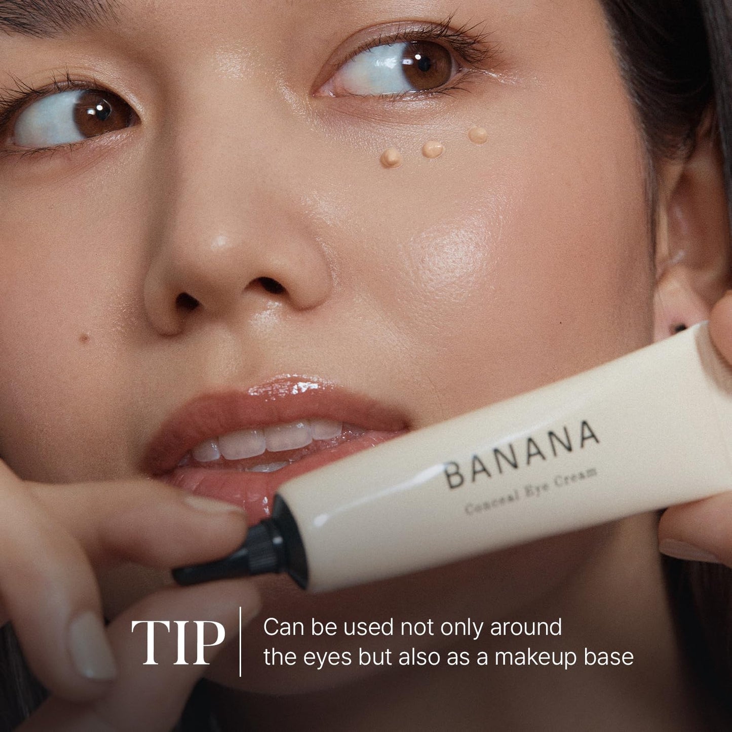 BANANA Conceal Cream, Hydrating Under Eye Cream & Dark Circle Coverage, Anti-Fine Lines & Smoothing, Non-Sticky, Korean Skincare, 0.52 oz