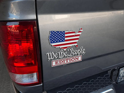 Patriot Flag Edition Metal Car Emblem Badge