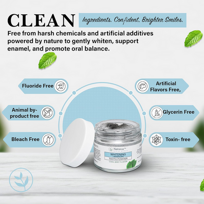 Natravor™Remineralizing & Whitening Tooth Powder Cool Mint | Fluoride-Free Hydroxyapatite Formula | Supports Enamel Strength and Natural Whitening