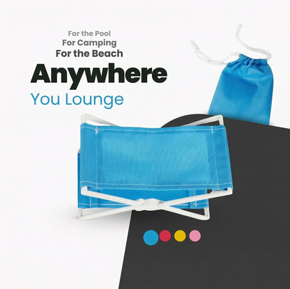 Vintage Beach Lounger Headrest | Compact Folding Beach Pillow