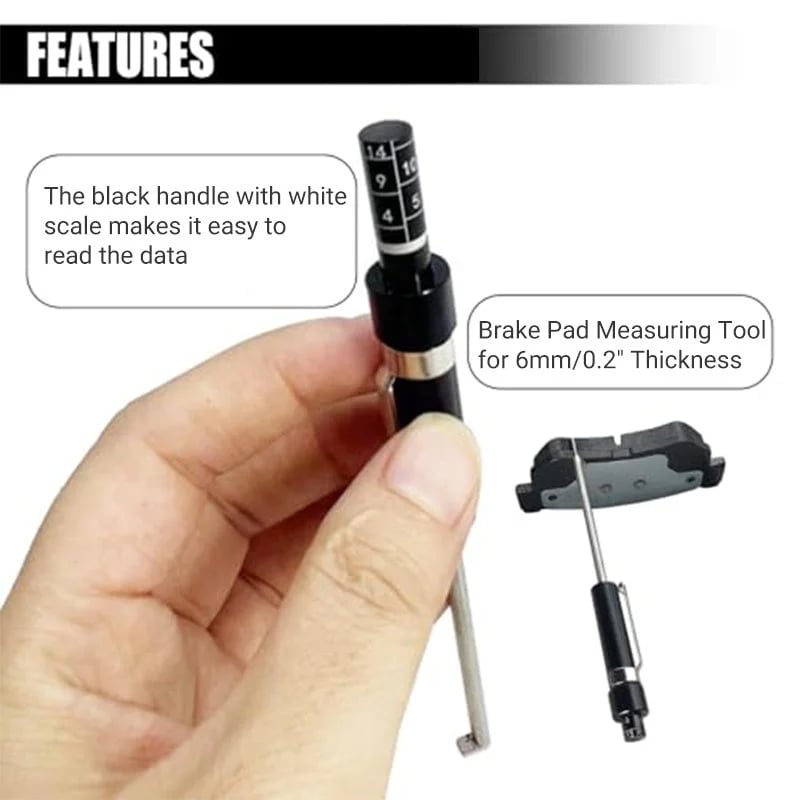 🔥Last Day 49% OFF -🛠️ No-Tire-Removal Brake Pad Thickness Gauge | Quick Brake Check Tool