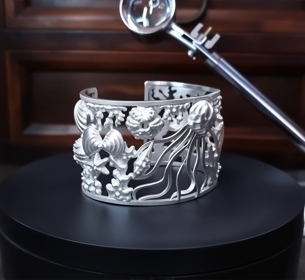 🔥Last Day 49% OFF - 🌊🪸Gorgeous Coral Reef Silver Sea Creature Bracelet✴️(Handcrafted in Sterling Silver)