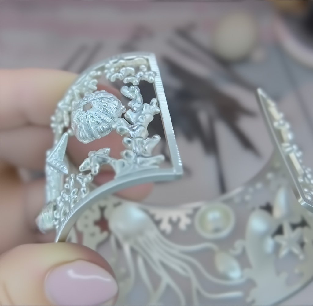 🔥Last Day 49% OFF - 🌊🪸Gorgeous Coral Reef Silver Sea Creature Bracelet✴️(Handcrafted in Sterling Silver)