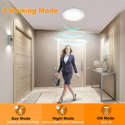 Luz de techo recargable con Sensor de movimiento de luz de techo recargable con mando a distancia - luz de techo inalámbrica magnética alimentada por batería para las escaleras de ducha del armario arrojar Patio del vestíbulo del porche ect