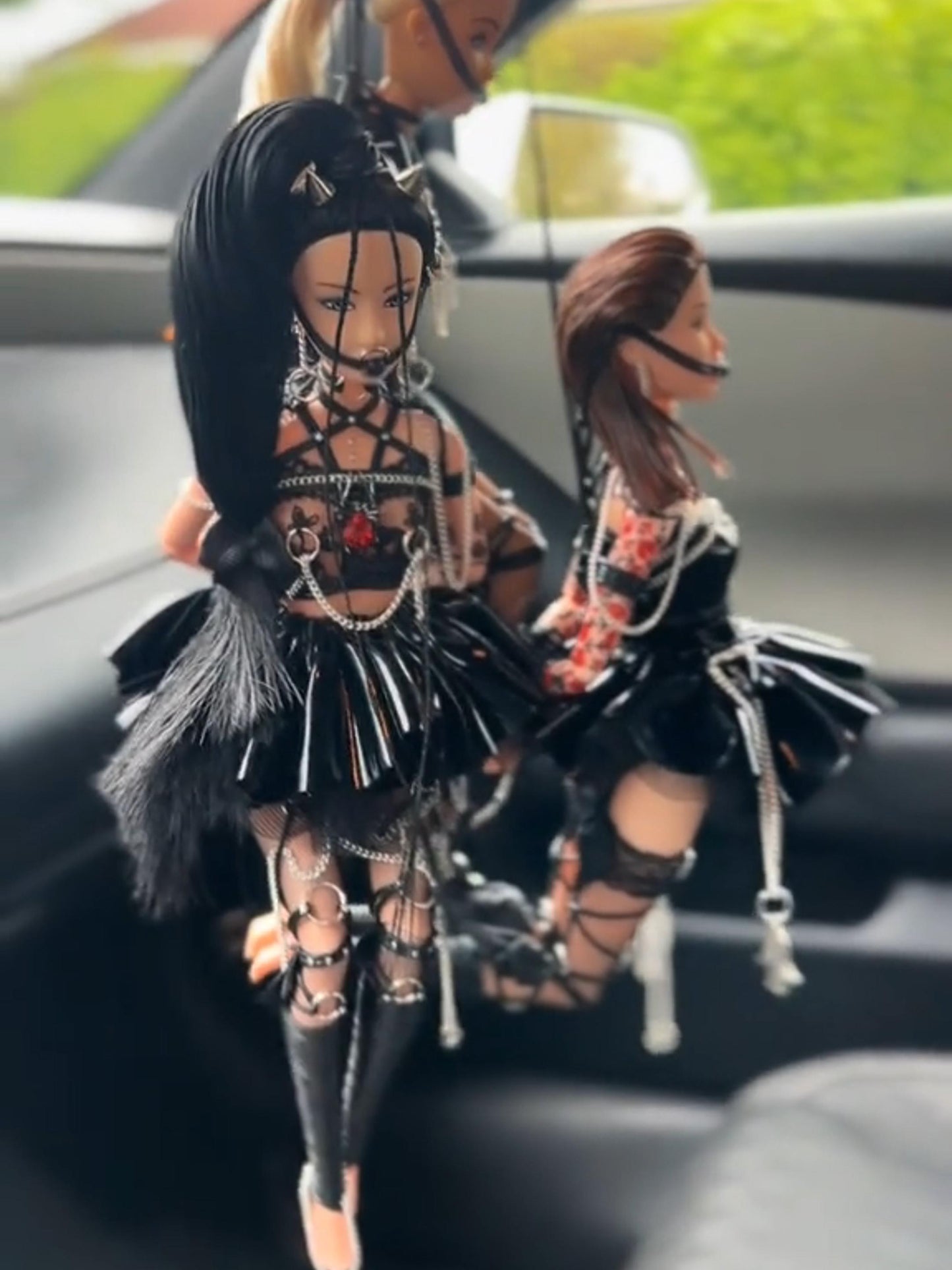 Handcrafted Kinky Dolls Car Charm