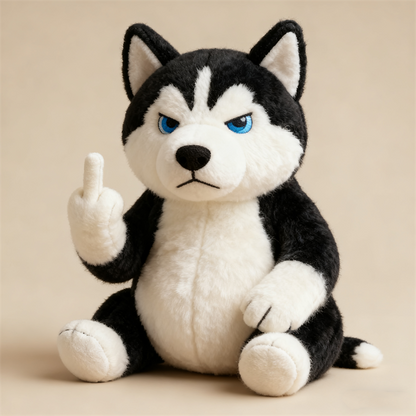 Funny Middle Finger Dog Plush Toy – The Perfect Gag Gift 🎁