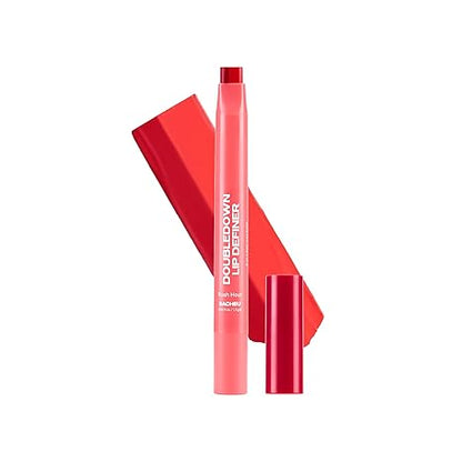 sacheu DoubleDown Lip Definer - 2-in-1 Lip Liner & Balm, Long-Lasting K-Beauty Lipstick with Satin Finish, Avocado Oil & Vitamin E
