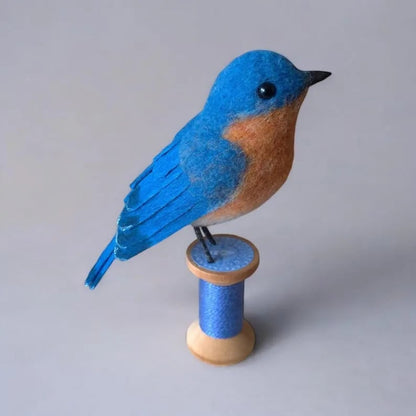 🎈Festigadget Eco-Friendly Needle Felted Bird Collection – Handmade Wool Songbirds (Wren/Chickadee/Bluebird/Magpie/Robin/Cardinal) – Sustainable Wildlife Decor 🐦✨