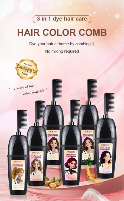 Classic Instant Hair Dye Shampoo | 3-in-1 Hair Color, Long-Lasting, Easy Home Use