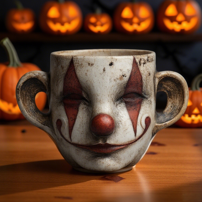 🎃 Halloween Presale – 3D Twisted Jester Clown Mug 🤡