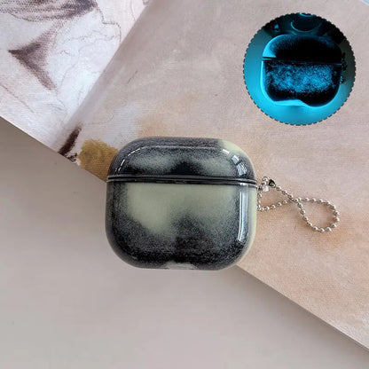 Earbuds Cover Compatible with AirPods 1/2/3, Glow-in-The-Dark Quicksand Earbud Case for AirPods 4 & Pro Series