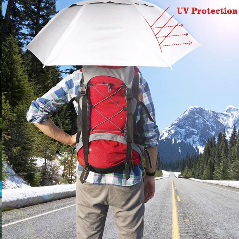 ☂️❤️Hands-Free Umbrella Hat for Adult, ☀️✨Waterproof Sun Rain UV Shield Protection Outdoor Umbrella Cap