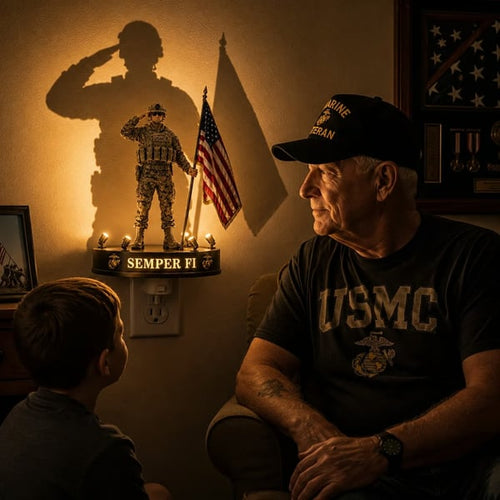 🔥LAST DAY 49% OFF- U.S. Marine Corps Semper Fi Shadow Night Light