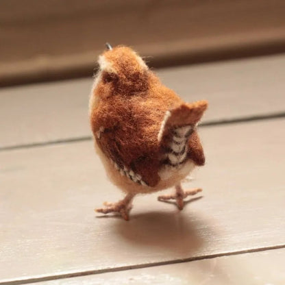🎈Festigadget Eco-Friendly Needle Felted Bird Collection – Handmade Wool Songbirds (Wren/Chickadee/Bluebird/Magpie/Robin/Cardinal) – Sustainable Wildlife Decor 🐦✨
