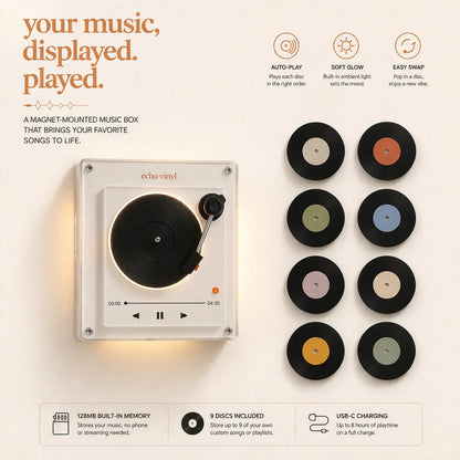 Custom Magnetic Photo Vinyl Music Box