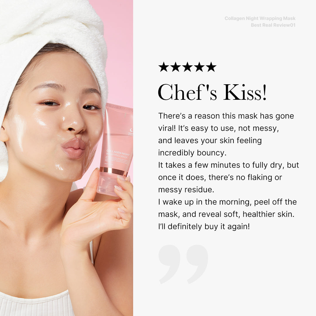 Collagen Night Wrapping Mask：Awaken Your Glow: Quick Dry Easy Peel Overnight Collagen Facial Mask