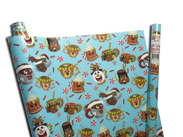 🔥LAST DAY 50% OFF - 🎅🏾Black Santa Christmas Gift Wrap Multipack - Set of 3 Rolls